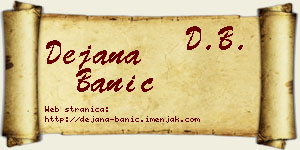 Dejana Banić vizit kartica